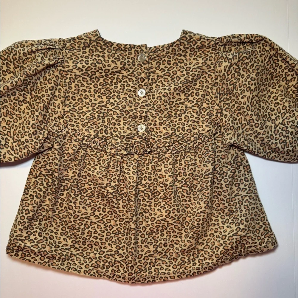 Pink Chicken Cheetah Print Girls Top Size 10Y